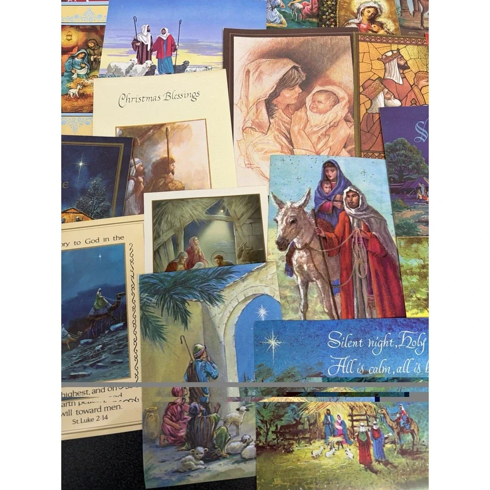 Vintage Christmas Cards Fronts ONLY for Scrapbooking Crafts Decoupage Lot of 50+